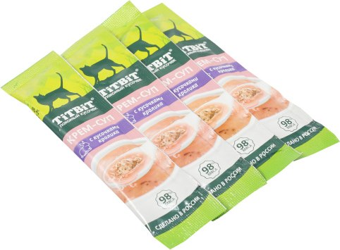 Лакомство для кошек TiTBiT Крем-суп с кусочками кролика / 26281