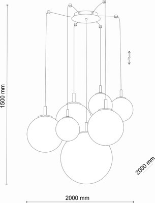 Люстра TK Lighting Cadix Gold 4608