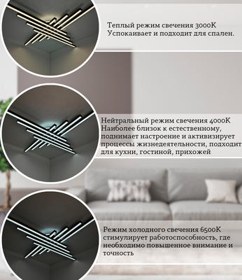 Потолочный светильник Mirastyle XL-60034/8+1 BK