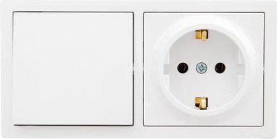 Блок выключатель+розетка Lezard Leto 752-0200-170BAP - фото