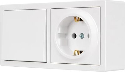 Блок выключатель+розетка Lezard Leto 752-0200-170BAP