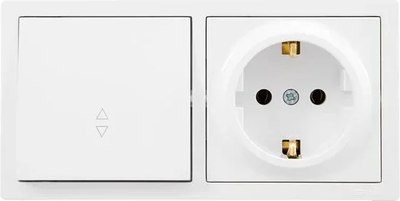 Блок выключатель+розетка Lezard Leto 752-0200-170BVP - фото