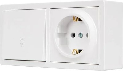 Блок выключатель+розетка Lezard Leto 752-0200-170BVP