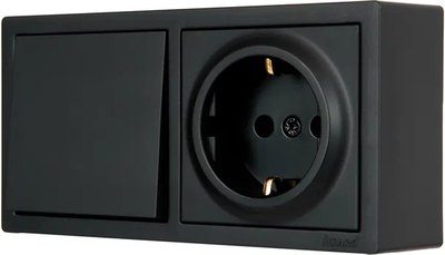 Блок выключатель+розетка Lezard Leto 752-4200-170BAP