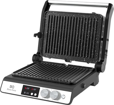 Электрогриль BQ GR3002 (черный/сталь) - фото
