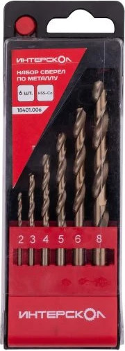 Набор сверл Интерскол HSS-CO - фото