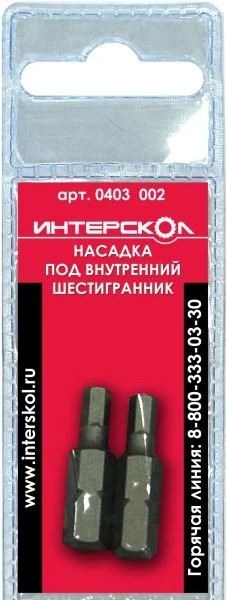 Набор бит Интерскол Hexdriver 4мм/25мм - фото