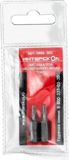 Набор бит Интерскол Torx Т10 25мм