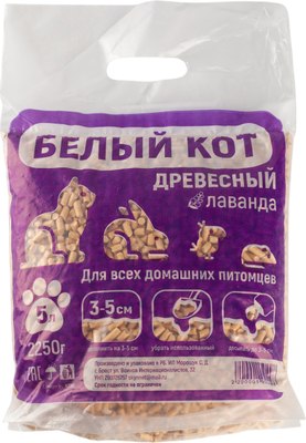 Наполнитель для туалета Белый кот Лаванда - фото