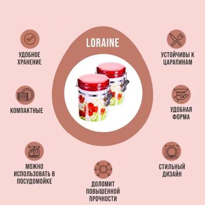 Емкость для хранения Loraine Маки 28139
