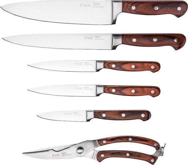 Набор ножей TalleR TR-22001 + точилка TR-62511 в подарок