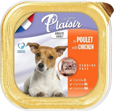 Влажный корм для собак Plaisir паштет из курицы - фото