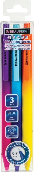 Набор шариковых ручек Brauberg Soft Touch / 144206