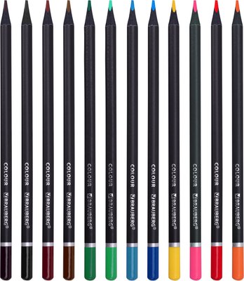 Набор цветных карандашей Brauberg Black Wood / 181948