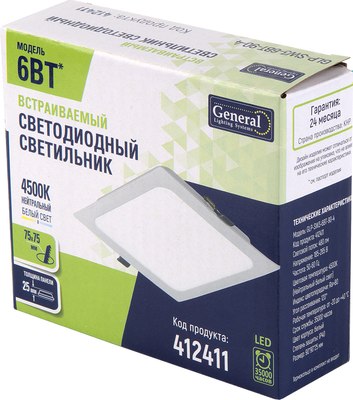 Точечный светильник General Lighting GLP-SW3-6BT-90-4 / 412411