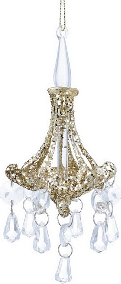 Елочная игрушка Gisela Graham All Glass. Люстра / 02254 - фото