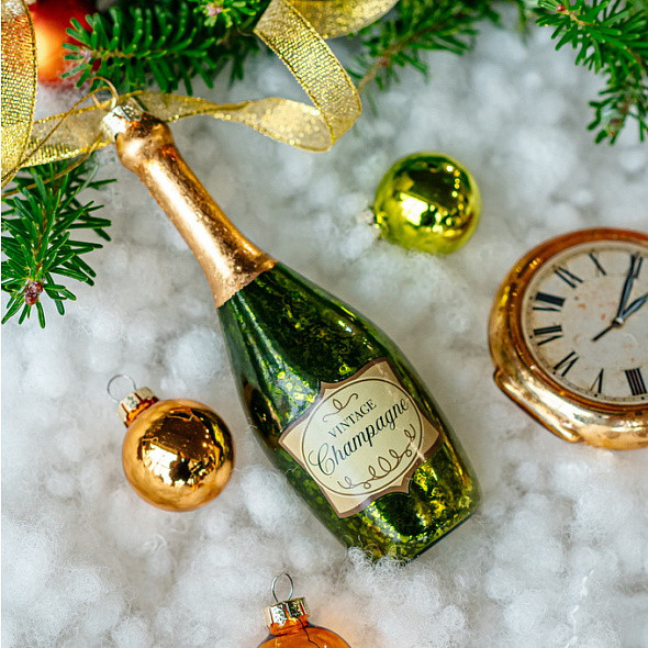 Елочная игрушка Gisela Graham All Glass. Карманные часы / 02444