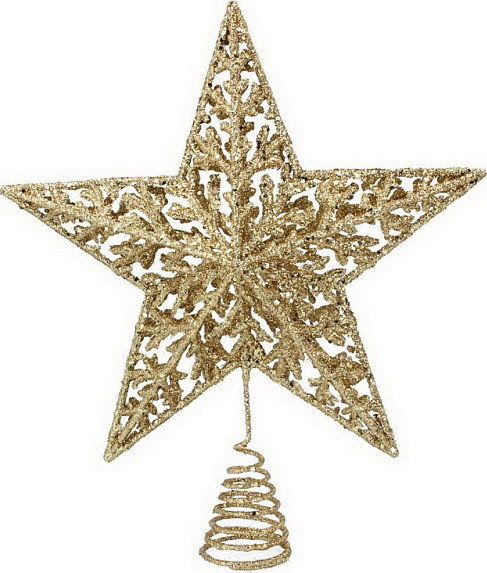 Верхушка для елки Gisela Graham Arts & Crafts. Звезда пятиконечная / 20589 - фото