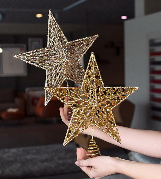 Верхушка для елки Gisela Graham Arts & Crafts. Звезда пятиконечная / 20589