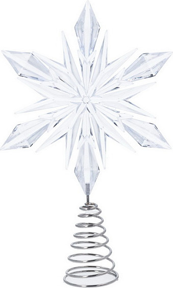 Верхушка для елки Gisela Graham Winter Tales. Снежинка-звезда / 34825 - фото