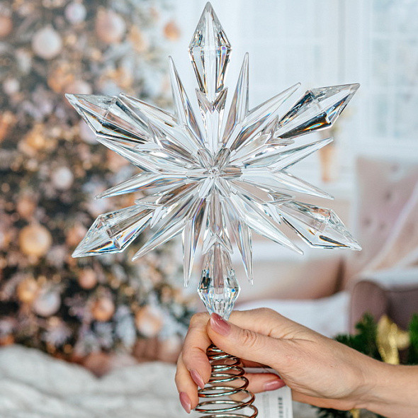 Верхушка для елки Gisela Graham Winter Tales. Снежинка-звезда / 34825