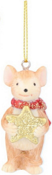Елочная игрушка Gisela Graham Nostalgia. Мышонок / 14422 - фото