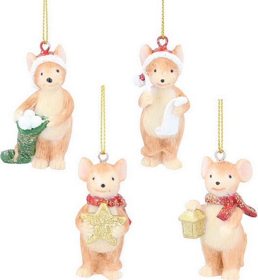 Елочная игрушка Gisela Graham Nostalgia. Мышонок / 14422