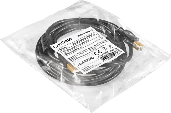 Кабель ExeGate EX-CCF-USB2-AMBM-2.0 / EX294747RUS