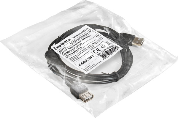 Удлинитель кабеля ExeGate EX-CCF-USB2-AMAF-1.8F / EX294761RUS
