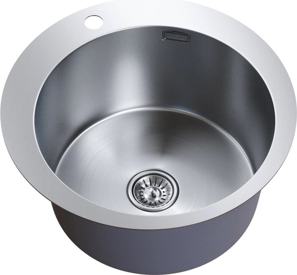 Мойка кухонная Mixline Pro 554768 (сатин, с сифоном) - фото