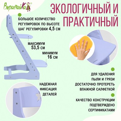 Стул детский Millwood Вырастайка 2 стандарт СДН-3 В2