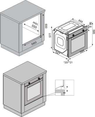 Электрический духовой шкаф Konigin Barberry 60 BK MR7