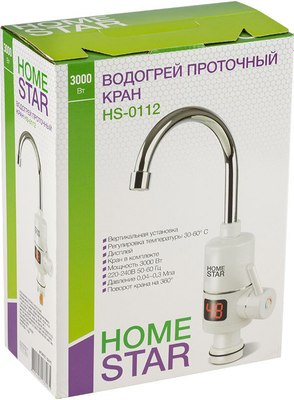 Проточный водонагреватель HomeStar HS-0112