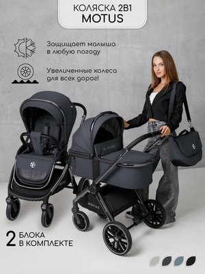 Детская универсальная коляска Amarobaby Motus 2 в 1 / AB23-10MOTUS/11