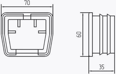 Заглушка для направляющей шины Alutech SGN.01.600
