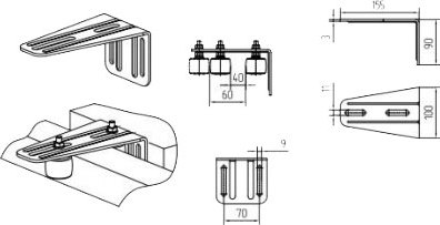Кронштейн для ворот Alutech SGN.01.718