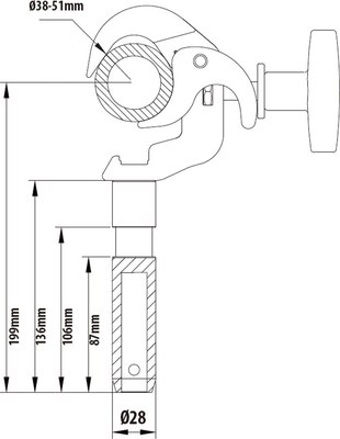 Зажим для студийного оборудования Kupo KCP-814