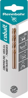 Набор сверл Rennbohr 2ю0х49мм Power-Cobalt Р6М5К5 / 668020 - фото