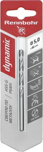 Сверло Rennbohr 5.0х86мм Dinamic P9M3 / 675050 - фото