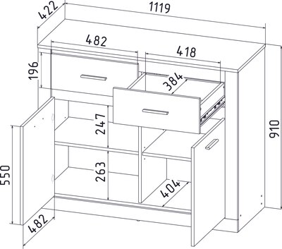 Тумба Интерлиния ЛМ-2Д2Ш