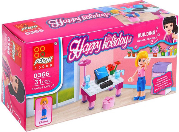 Конструктор Peizhi Девочка с компьютером 366 / 1274979 - фото