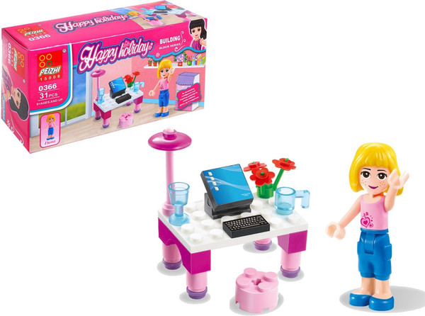 Конструктор Peizhi Девочка с компьютером 366 / 1274979