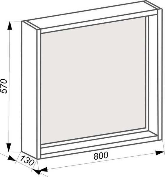 Зеркало ЗОВ Женева 80 / JZLWP800600