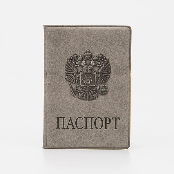 Обложка на паспорт Poshete Орел / 681-OP9040210-GRY - фото