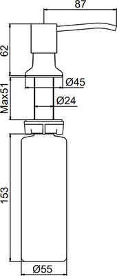 Дозатор встраиваемый в мойку Frap F408-6