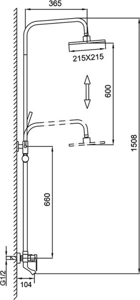 Душевая система со смесителем Frud R24001-6
