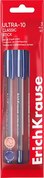 Набор шариковых ручек Erich Krause Ultra-10 Stick Classic / 61027 - фото