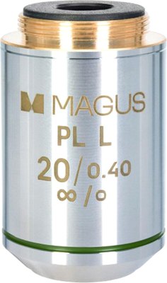 Объектив для микроскопа Magus 20PLL 20x/0.40 Plan L WD 8.80мм / 83461 - фото