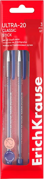 Набор шариковых ручек Erich Krause Ultra-20 Stick Classic / 61029 - фото