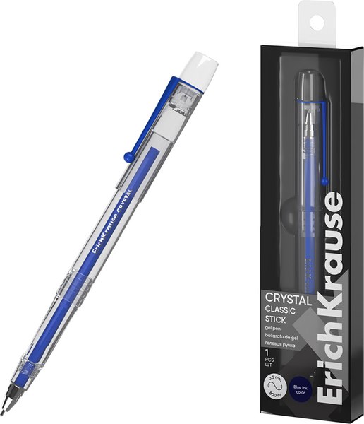 Ручка гелевая Erich Krause Crystal Stick Classic / 61314